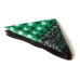 Black and White Clover on a Green Background Bandana