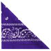 White and Black Paisley on a Purple Background Bandana