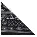 Heraldic Lily on a Black Background Pattern Bandana