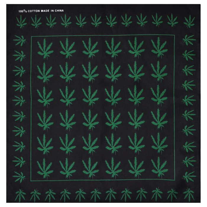 cannabis-leaves-on-a-black-background-bandana