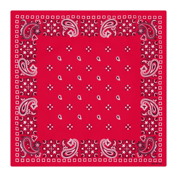 Turkish Pattern on a Red Background Bandana