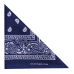 White and Black Paisley on an Indigo Background Bandana