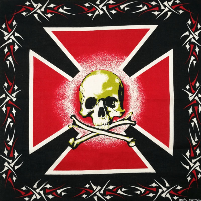 Maltese Cross + Skull Bandana