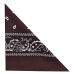 White and Black Paisley on a Brown Background Bandana
