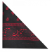 Red Paisley on a Black Background Bandana