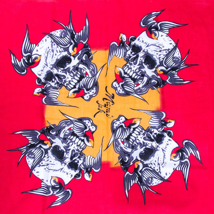 Skull on a Red Background Bandana Skull on a Red Background Bandana
