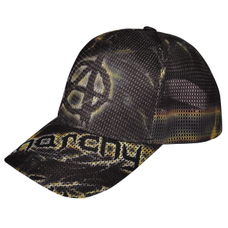 Full Print Anarchy (Black and Yellow) Mesh Baseball Cap