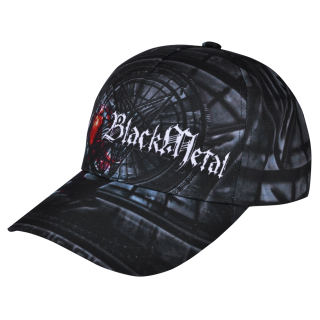 Full Print Black Metal Baseball Cap