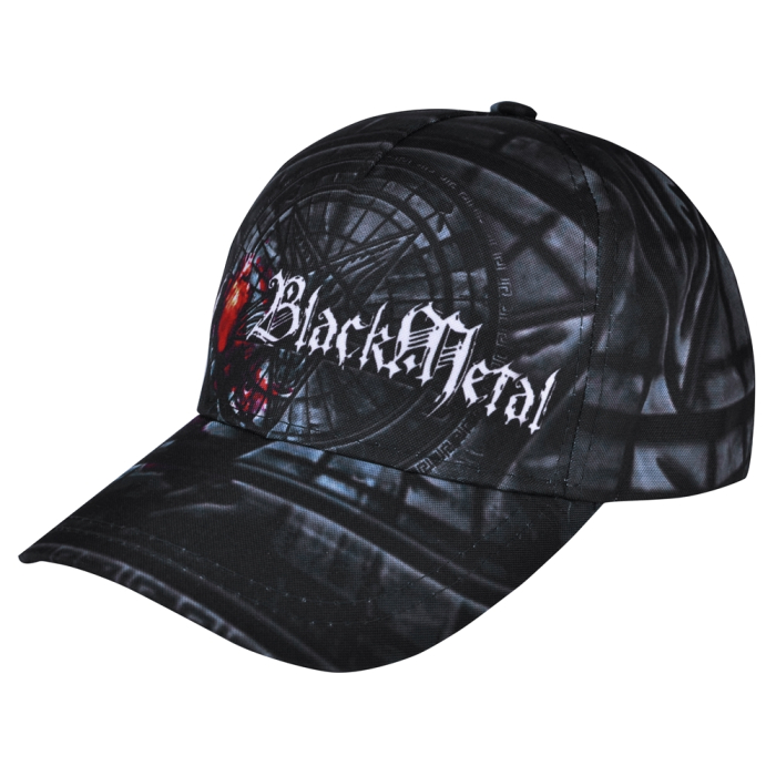 Full Print Black Metal Baseball Cap