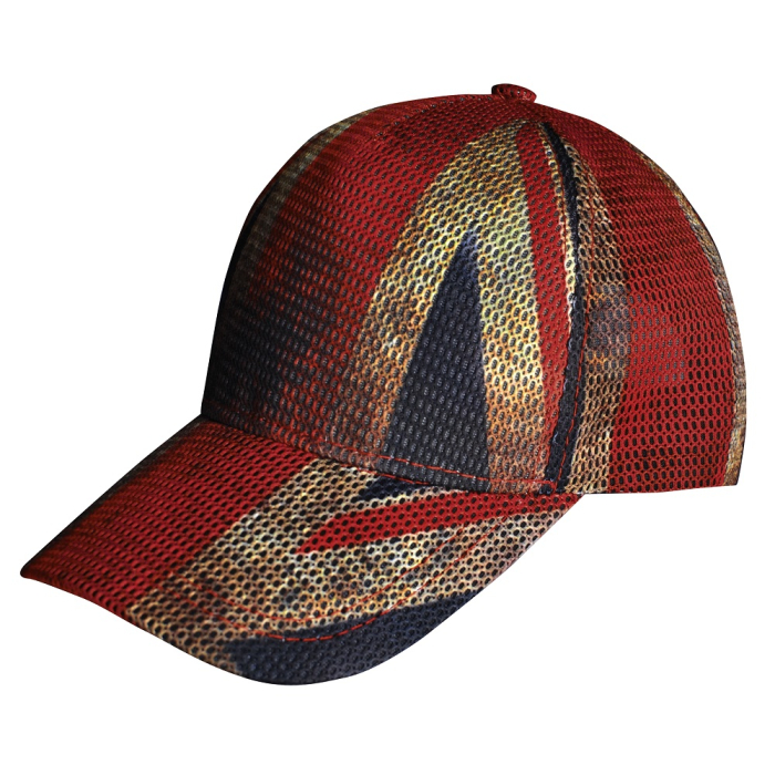 Full Print Great Britain Flag Mesh Baseball Cap
