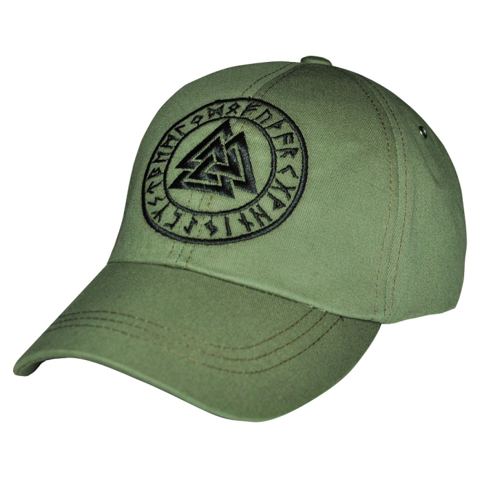 Valknut in the Runic Circle Baseball Cap
