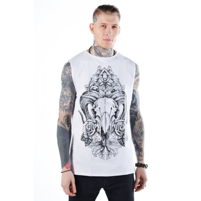 Ram (Urbanist) White Long Sleeveless T-Shirt