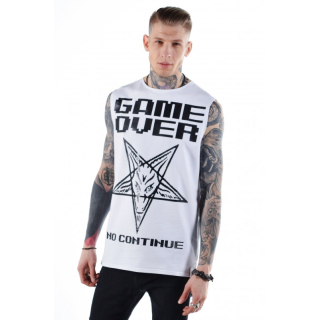 Game Over (Urbanist) White Long Sleeveless T-Shirt