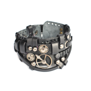 Steampunk (bsp-35) Black Bracelet