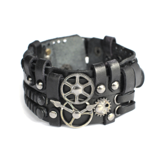 Steampunk (bsp-36) Black Bracelet