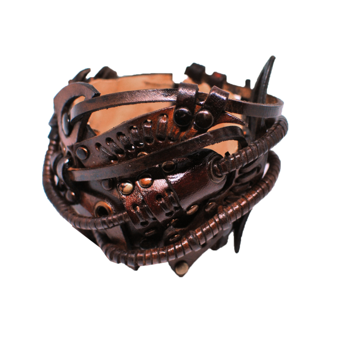 Steampunk (bsp-46) Brown Bracelet