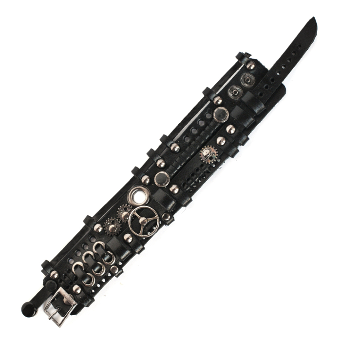 Steampunk (bsp-10) Black Bracelet
