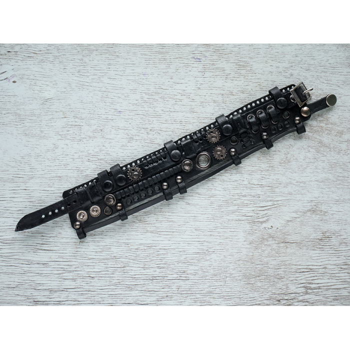 Steampunk (bsp-12) Black Bracelet