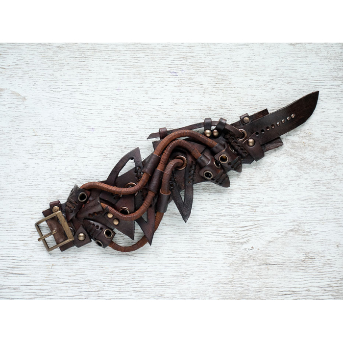 Steampunk (bsp-13) Brown Bracelet
