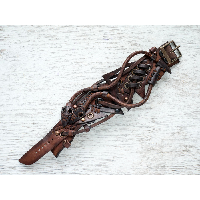 Steampunk (bsp-15) Brown Bracelet