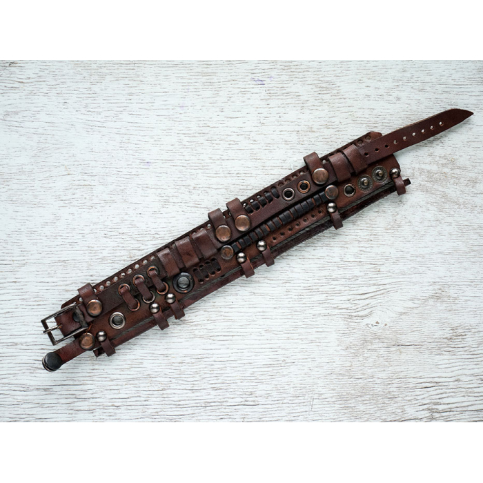 Steampunk (bsp-25) Brown Bracelet