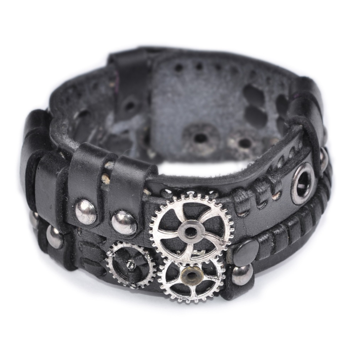 Steampunk (bsp-31) Black Bracelet