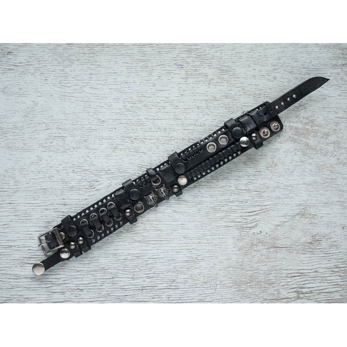 Steampunk (bsp-9) Black Bracelet