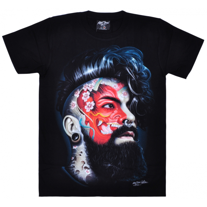 Guy with Tattoos on his Face (Glows in the Dark) T-Shirt