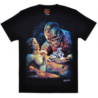 Skeleton Tattoo Artist (Glowing in the Dark) T-Shirt