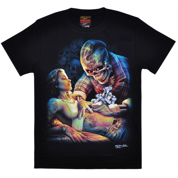 Skeleton Tattoo Artist (Glowing in the Dark) T-Shirt