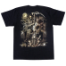 Death on a Motorcycle (Death on the Background of the Castle) (Glows in the Dark) T-Shirt
