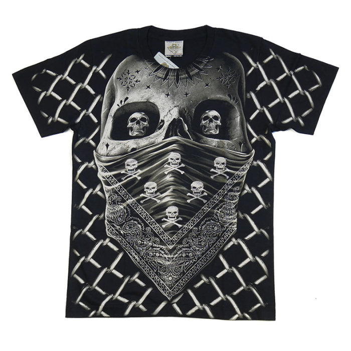 Skull with a Bandana on the Face T-Shirt