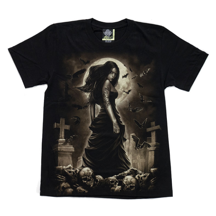 Girl at the Cemetery (Glows in the Dark) T-Shirt