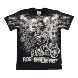 Death on a Motorcycle (Ride Hard Die Fast) T-Shirt