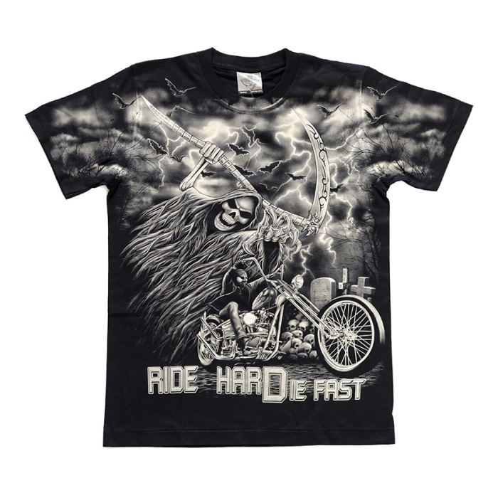Death on a Motorcycle (Ride Hard Die Fast) T-Shirt