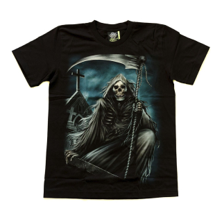 Grim Reaper at the Cemetery (Glows in the Dark) T-Shirt