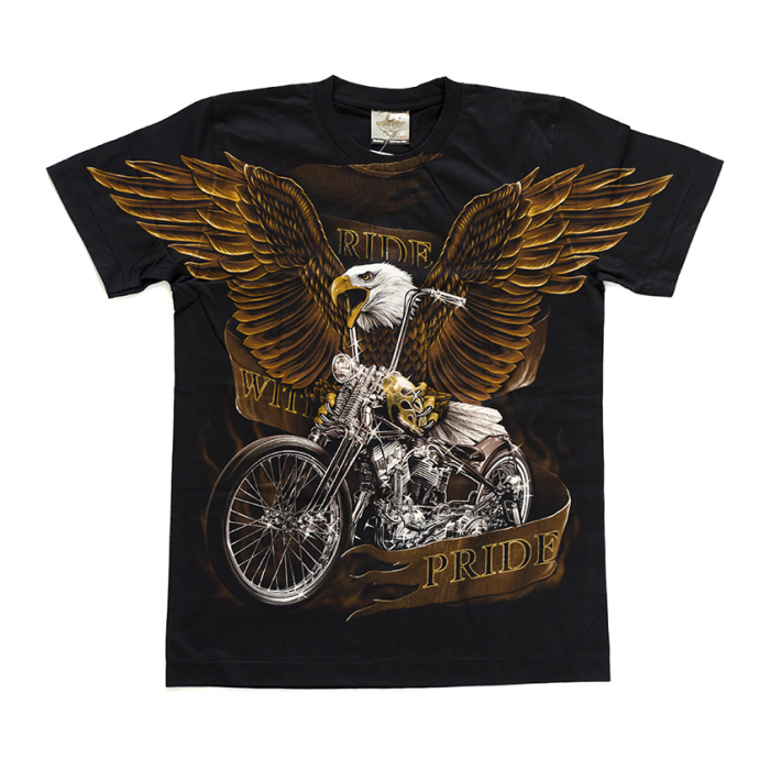 Eagle with a Motorcycle (Ride Pride) T-Shirt