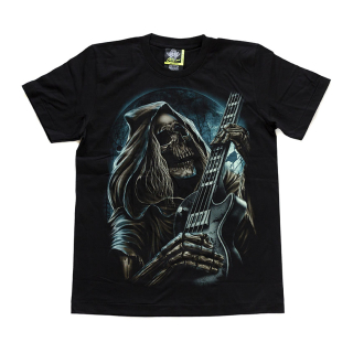 Skeleton with Bass Guitar (Glows in the Dark) T-Shirt