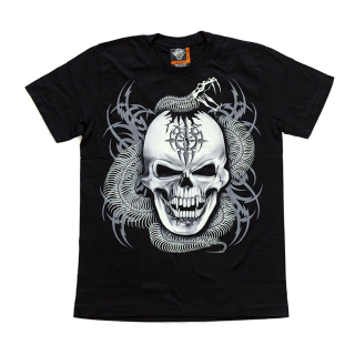 Skull in the Snake Skeleton (Glows in the Dark) T-Shirt