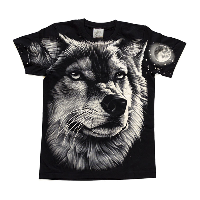 Big Wolf Head (Moon) T-Shirt
