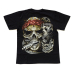 Skull with a Motorcycle (Born to Ride) Glows in the Dark T-Shirt