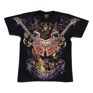 Skeleton with Guitars (Rock Time) Glows in the Dark T-Shirt