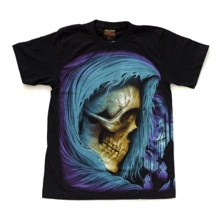 Death on the Background of the Celtic Cemetery (Glows in the Dark) T-Shirt