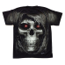 Skull with Hair and Red Eyes (Glows in the Dark) T-Shirt