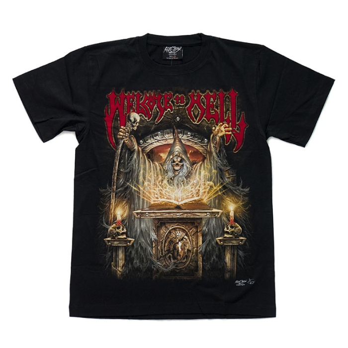 Skeleton of the Magician "Welcome to Hell" (3D, Glows in the Dark) T-Shirt