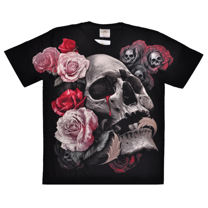 Skull Among Roses T-Shirt