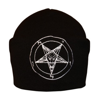 Pentagram Black Hat with Embroidery