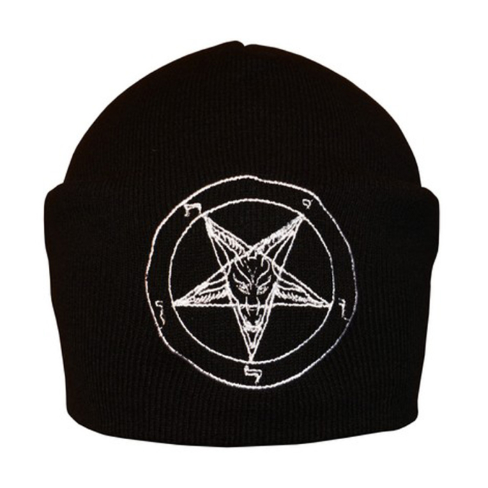 Pentagram Black Hat with Embroidery