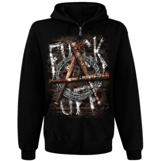 Anarchy Kangaroo Pocket Hoodie with a Zipper