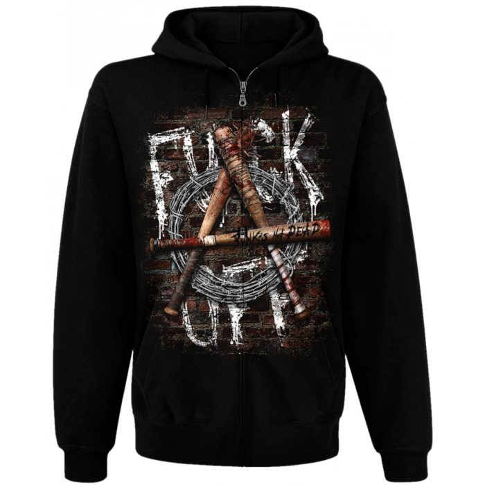 Anarchy Kangaroo Pocket Hoodie with a Zipper